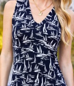 Sleeveless V-Neck Midi Dress 17 Sleeveless V-Neck Midi Dress -Karen Kane Store 2L32600 PRT KK 2025 Summer 00 2