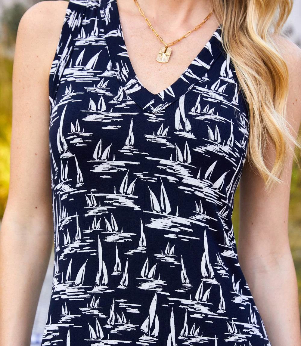 Sleeveless V-Neck Midi Dress 9 Sleeveless V-Neck Midi Dress - Image 7