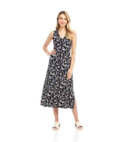 Sleeveless V-Neck Midi Dress 13 Sleeveless V-Neck Midi Dress -Karen Kane Store 2L32600 PRT KK 2025 Summer 00 3