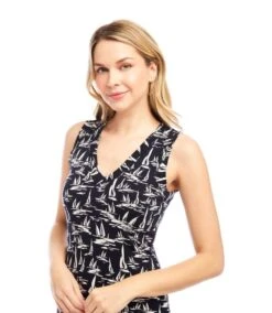 Sleeveless V-Neck Midi Dress 16 Sleeveless V-Neck Midi Dress -Karen Kane Store 2L32600 PRT KK 2025 Summer 00 6