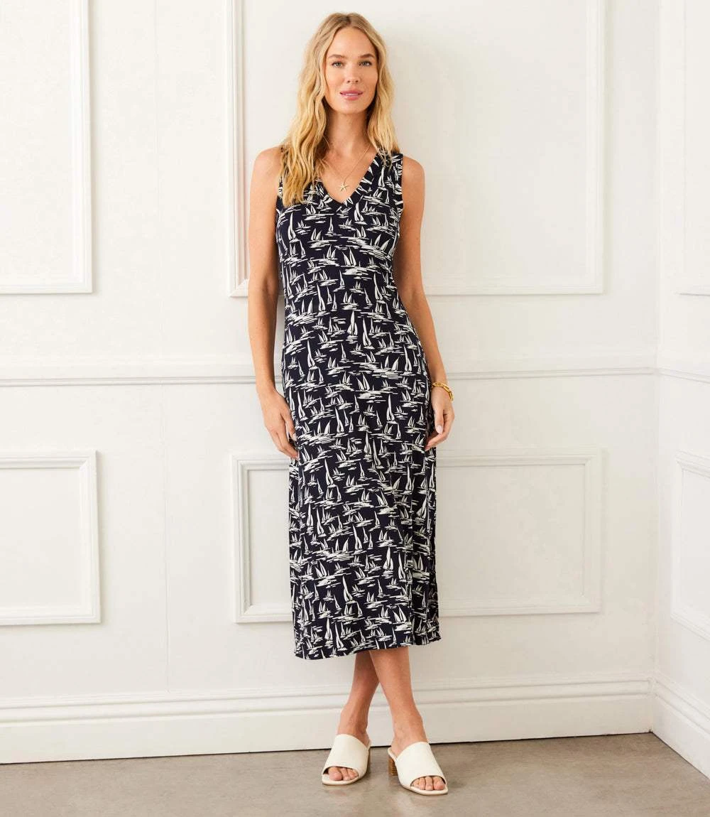 Sleeveless V-Neck Midi Dress 10 Sleeveless V-Neck Midi Dress - Image 8