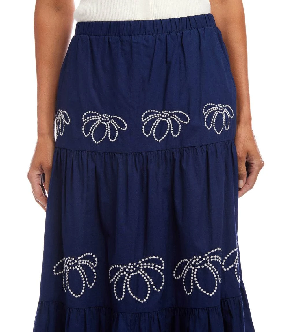 Embroidered Tiered Midi Skirt 11 Embroidered Tiered Midi Skirt - Image 10
