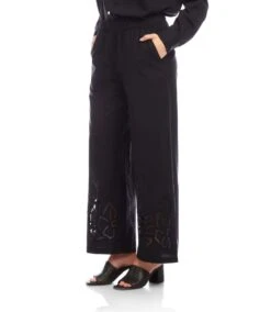 Cutout Embroidery Pants -Karen Kane Store 2L70119 BLK karenkane 2025 Summer 00 2