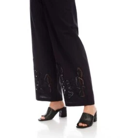 Cutout Embroidery Pants -Karen Kane Store 2L70119 BLK karenkane 2025 Summer 00 4