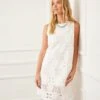 Sleeveless Embroidered Shift Dress 1 Sleeveless Embroidered Shift Dress -Karen Kane Store 2L70254 IVO karenkane 2025 Summer 00 1