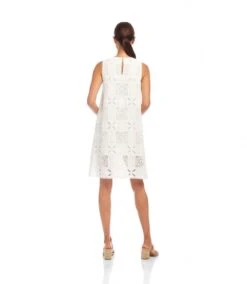 Sleeveless Embroidered Shift Dress -Karen Kane Store 2L70254 IVO karenkane 2025 Summer 00 5
