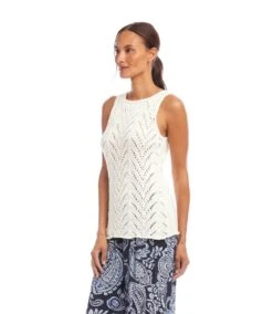 Crochet Sweater Tank 14 Crochet Sweater Tank -Karen Kane Store 2L70259 OWH karenkane 2025 Summer 00 2