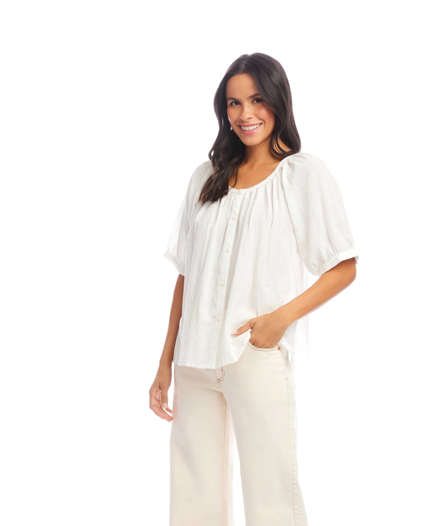 Short Sleeve Embroidered Peasant Top 5 Short Sleeve Embroidered Peasant Top - Image 3