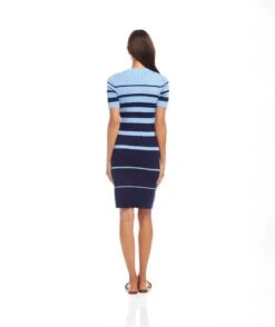 Stripe Ribbed Sweater Dress -Karen Kane Store 2L89100 LAK karenkane 2025 Summer 00 4