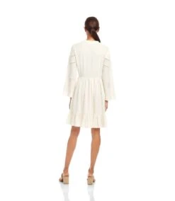 Flare Sleeve Embroidered Tiered Dress 12 Flare Sleeve Embroidered Tiered Dress -Karen Kane Store 2L92605 CRE KK 2025 Summer 00 3
