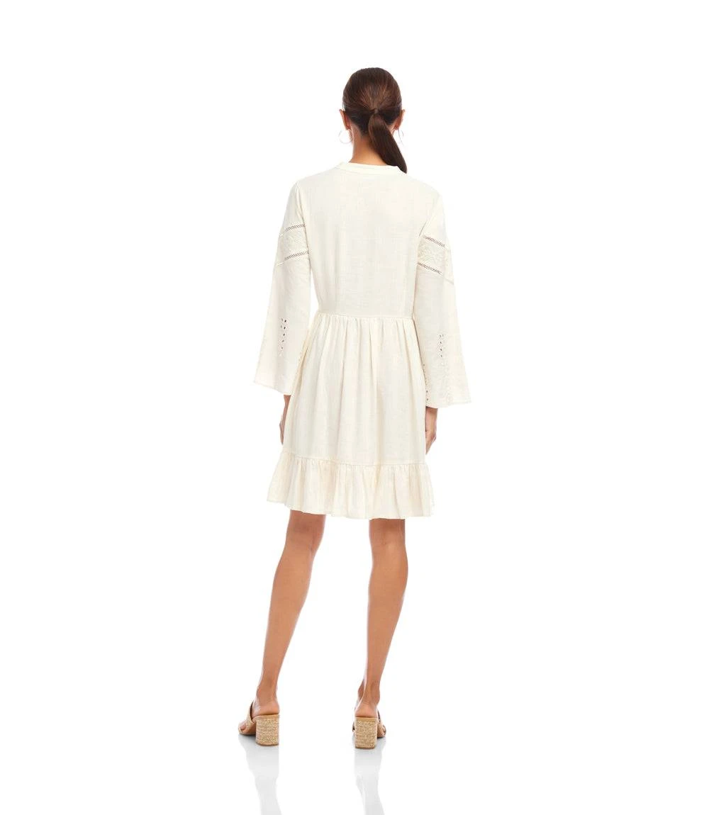 Flare Sleeve Embroidered Tiered Dress 6 Flare Sleeve Embroidered Tiered Dress - Image 4