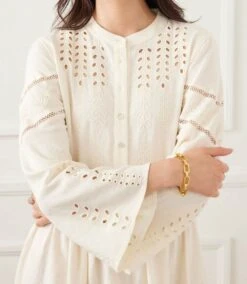 Flare Sleeve Embroidered Tiered Dress 14 Flare Sleeve Embroidered Tiered Dress -Karen Kane Store 2L92605 CRE KK 2025 Summer 00 6