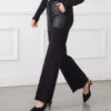 Contrast Faux Leather Pocket Wide-Leg Pants 1 Contrast Faux Leather Pocket Wide-Leg Pants -Karen Kane Store 3EA44192 404F 4A73 AC94 5FFFEFA3DA31