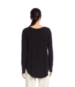 Long Sleeve Embellished Shirttail Top 17 Long Sleeve Embellished Shirttail Top -Karen Kane Store 3L13044 BLK karenkane 2025 fall 00 4