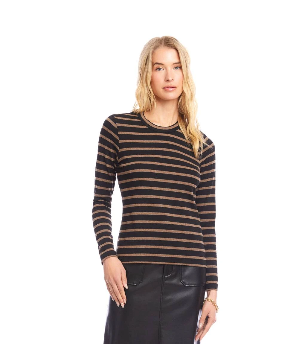 Stripe Long Sleeve Crewneck Top 4 Stripe Long Sleeve Crewneck Top - Image 2