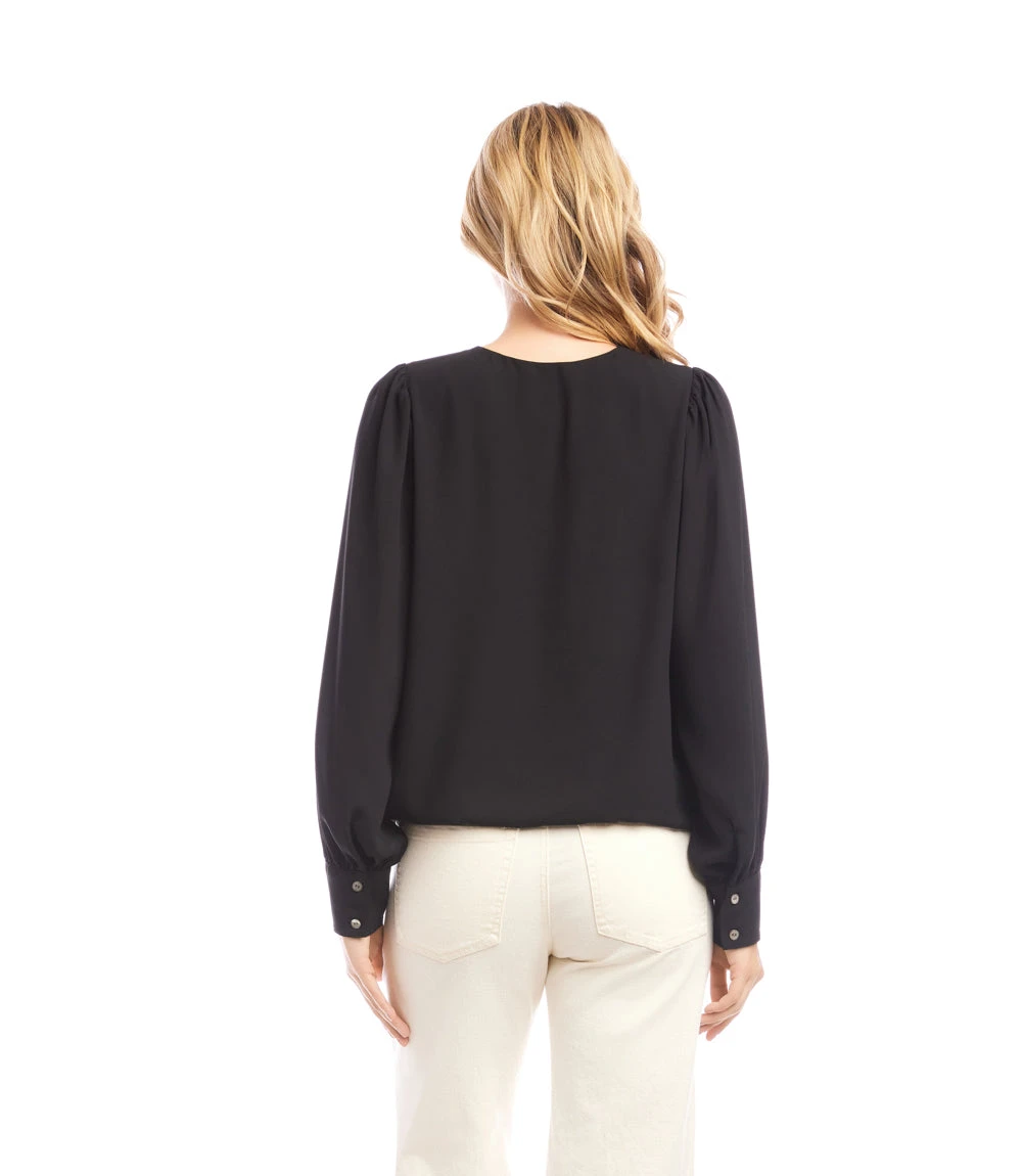 Puff Sleeve V-Neck Top 5 Puff Sleeve V-Neck Top - Image 3