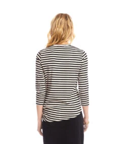 Stripe 3/4 Sleeve Side-Tie Top -Karen Kane Store 3L26800 OWA karenkane 2025 fall 00 5