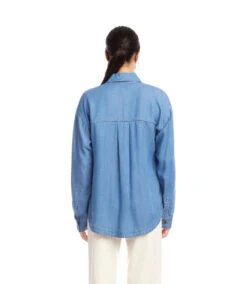 Long Sleeve Soft Denim Shirt Jacket -Karen Kane Store 3L33300 DEN karenkane 2025 fall 00 5