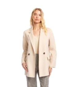 Brushed Double-Breasted Coat -Karen Kane Store 3L33800 OAT karenkane 2025 Winter 00 4