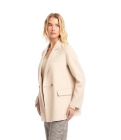 Brushed Double-Breasted Coat -Karen Kane Store 3L33800 OAT karenkane 2025 Winter 00 6