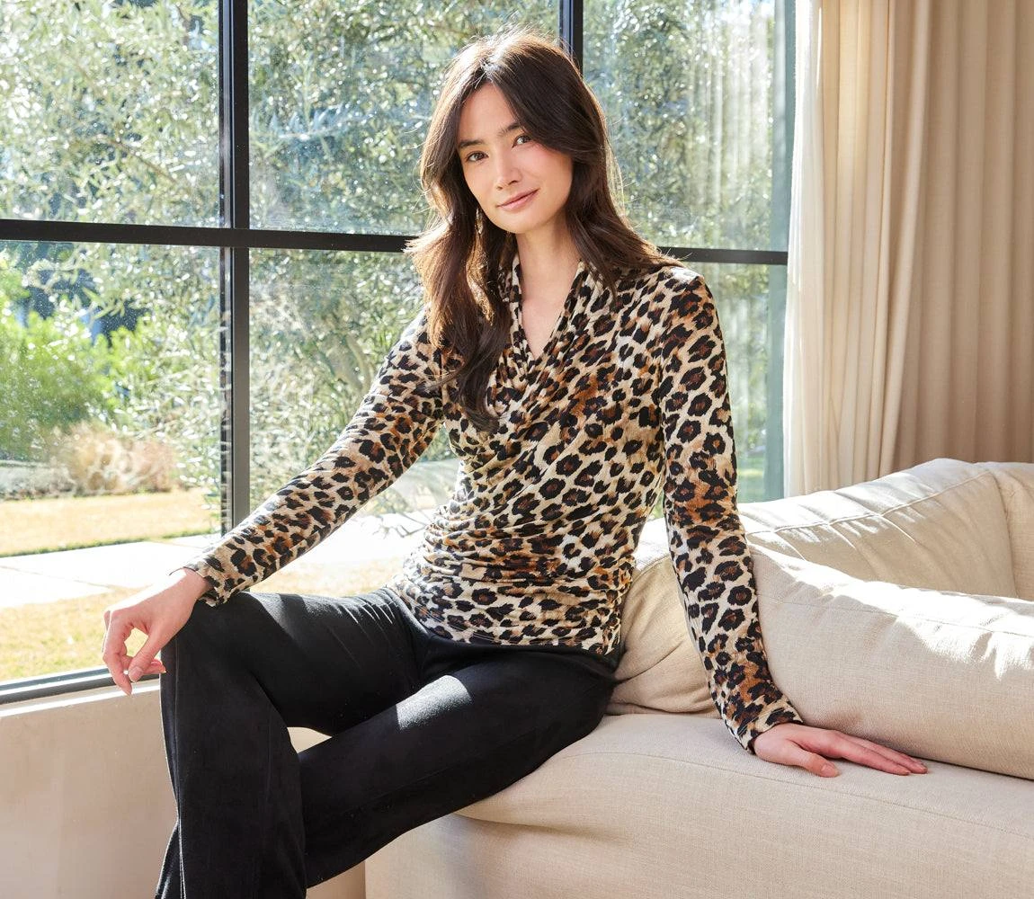 Long Sleeve Crossover Side-Shirred Top 10 Long Sleeve Crossover Side-Shirred Top - Image 8