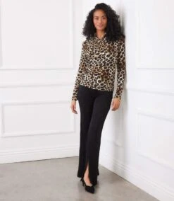 Long Sleeve Crossover Side-Shirred Top 18 Long Sleeve Crossover Side-Shirred Top -Karen Kane Store 3L37700 LEO karenkane 2025 Fall 00 3