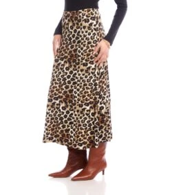 Side-Slit Midi Skirt -Karen Kane Store 3L37701 LEO karenkane 2025 fall 00 2