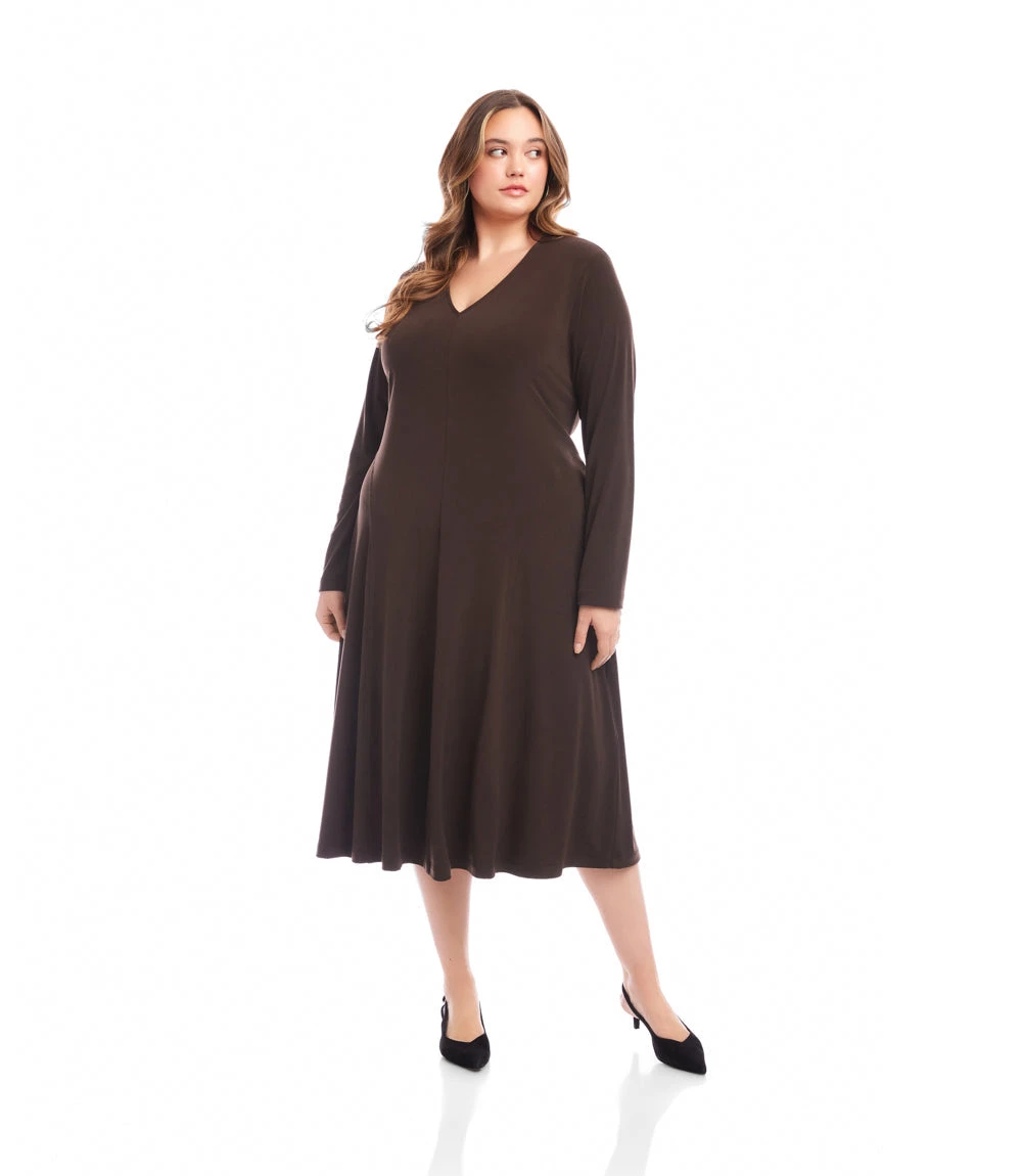 Plus Size Kate V-Neck Midi Travel Dress 3 Plus Size Kate V-Neck Midi Travel Dress
