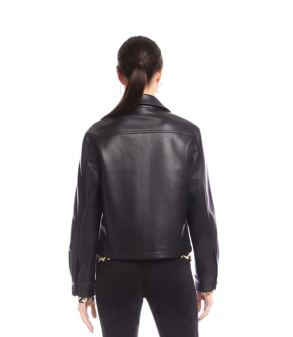Faux Leather Cropped Jacket 10 Faux Leather Cropped Jacket - Image 8