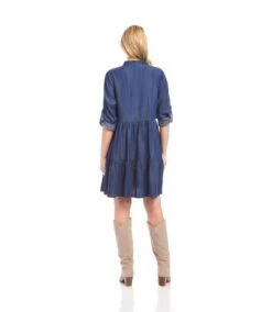 Roll Tab Tiered Shirtdress -Karen Kane Store 3L78601 CHA karenkane 2025 fall 00 6