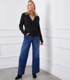 Wrap Sweater -Karen Kane Store 3L89128 BLK karenkane 2025 Fall 00 1