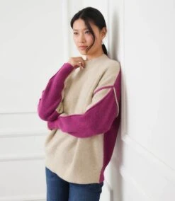 Colorblock Mock Neck Sweater 20 Colorblock Mock Neck Sweater -Karen Kane Store 3L89130 OMO karenkane 2025 fall 00 5