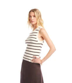 Ribbed Stripe Sweater Tank -Karen Kane Store 3L89136 CRE karenkane 2025 fall 00 4