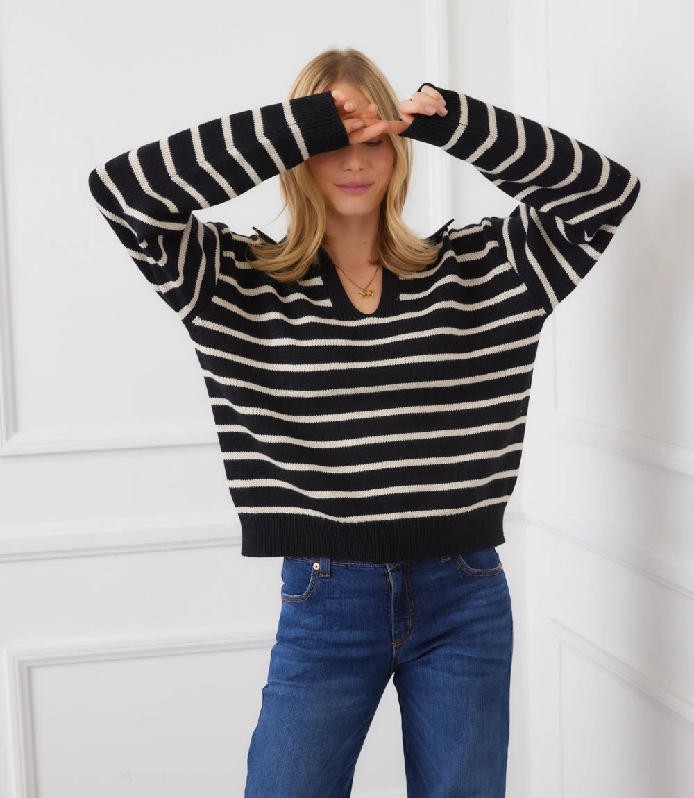 Stripe Polo Sweater 4 Stripe Polo Sweater - Image 2