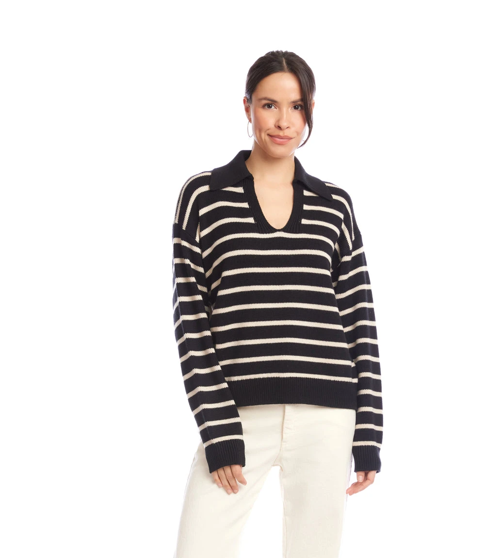 Stripe Polo Sweater 7 Stripe Polo Sweater - Image 5