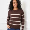 Stripe Crewneck Sweater -Karen Kane Store 3L89975 CHO karenkane 2025 fall 00 1
