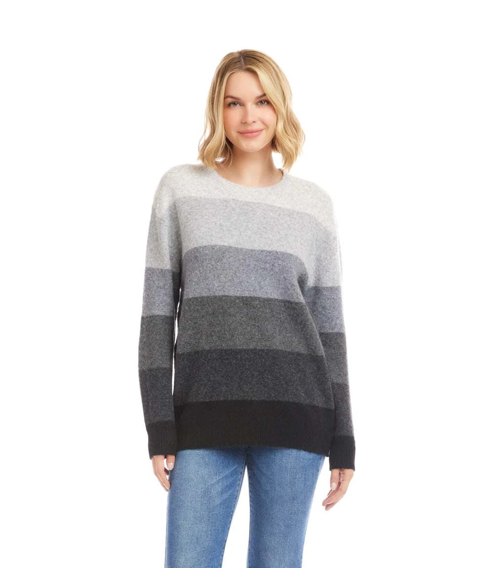 Multi Stripe Crewneck Sweater 4 Multi Stripe Crewneck Sweater - Image 2
