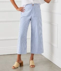 Stripe Cropped Pants