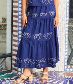 Embroidered Tiered Midi Skirt 20 Embroidered Tiered Midi Skirt -Karen Kane Store 43169541 BF88 4CD8 8645 F05F5F6662B1