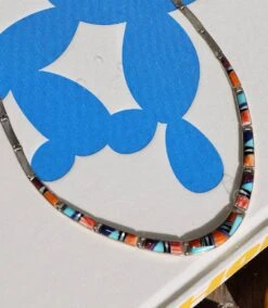 Multi Color Turquoise Inlay Necklace & Earring Set -Karen Kane Store 43573C66 1CE3 4552 ACA9 D3E2BF01E955