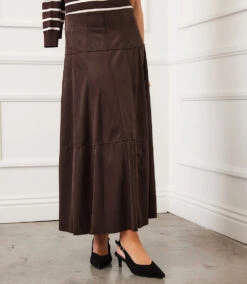 Tiered Faux Suede Midi Skirt 18 Tiered Faux Suede Midi Skirt -Karen Kane Store 48B3CC7A BBE6 4CB0 B2BD 331946C74F4D