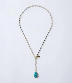 Beaded Turquoise Pendant Necklace -Karen Kane Store 499B9416 A814 4F46 8C93 8E13D4725530