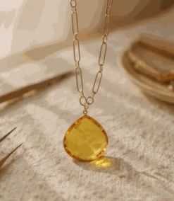 Citrine Quartz Pendant Necklace -Karen Kane Store 49D6588B 6D27 4551 9E9B 79BA594975A1