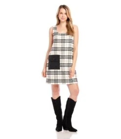 Plaid Shift Dress -Karen Kane Store 4L15901 CRE karenkane 2024 winter 00 1
