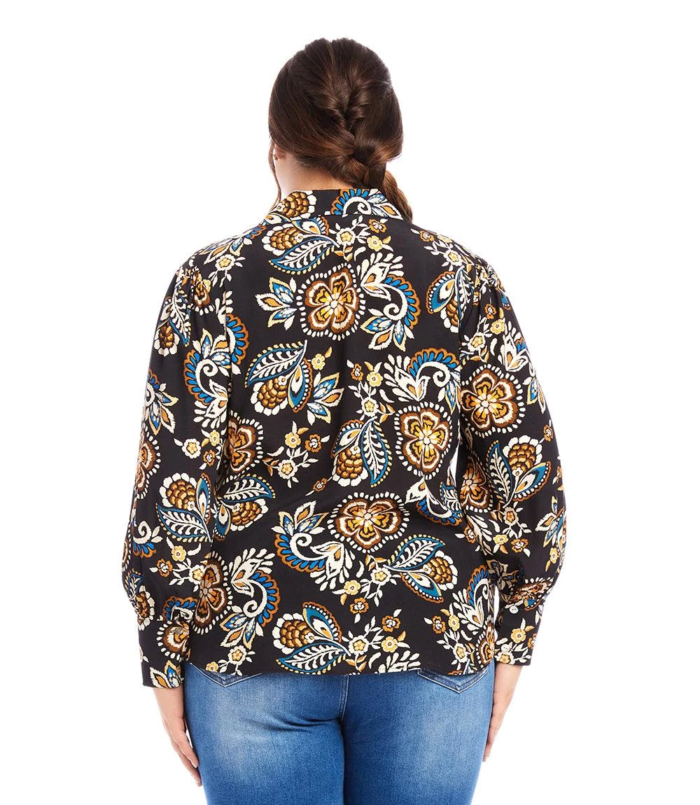 Plus Size Blouson V-Neck Top 5 Plus Size Blouson V-Neck Top - Image 3