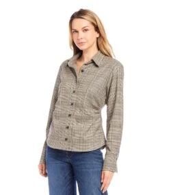 Sequin Side-Pleat Shirt -Karen Kane Store 4L19101 PLA karenkane 2024 winter 00 1