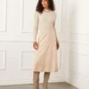Faux Suede Midi Skirt 1 Faux Suede Midi Skirt -Karen Kane Store 4L47209 ALM karenkane 2024 winter 00