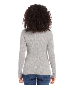 Wide Ribbed Crewneck Sweater 10 Wide Ribbed Crewneck Sweater -Karen Kane Store 4L89882 GRA karenkane 2024 winter 00 3