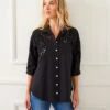 Long Sleeve Cutout Embroidery Shirt 1 Long Sleeve Cutout Embroidery Shirt -Karen Kane Store 60FFA352 60C9 4A76 8998 0055AC48E5DB