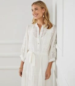 Embroidered Tiered Dress 41 Embroidered Tiered Dress -Karen Kane Store 701E3A17 FB77 4E05 AEF5 5A269C455838